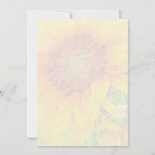 Sonnenblumen Gelbe farbenfrohe blumenreiche Hochze Einladung (Rückseite)