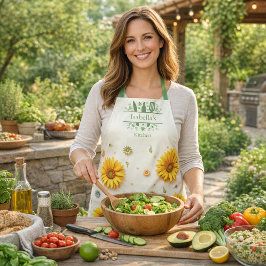 Sonnenblumen Gelbe Küchenutensilien Schürze