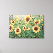 Sonnenblumen Gelbe Vintage Textur Blumenkunst