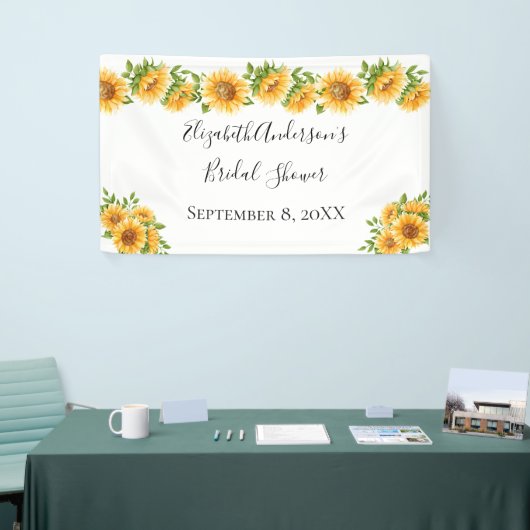 Sonnenblumen Gelbes Brautparty Banner (Messeveranstaltung)
