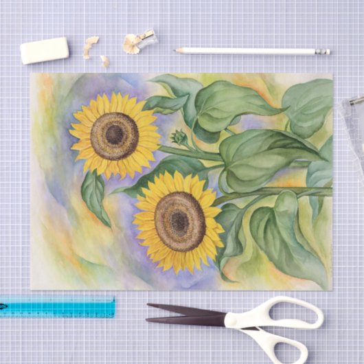 Sonnenblumen Gelbes Dekor Blumenmotive Seidenpapier (Handwerk)