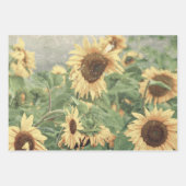 Sonnenblumen Gelbes Dekor Geschenkpapier Set (Vorderseite 2)