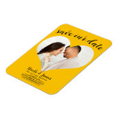 Sonnenblumen Gelbes Herz Foto Hochzeit Save the Da Magnet (Linke Seite)