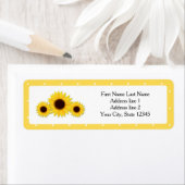 Sonnenblumen Gelbes Land Rustikale Adressetiketten (Insitu)