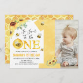 Sonnenblumen gelten als erster Bienentag Einladung (Vorne/Hinten)