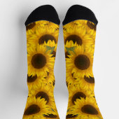 Sonnenblumen Gemusterte Crew Socken (Oben)