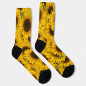 Sonnenblumen Gemusterte Crew Socken (Rechts)