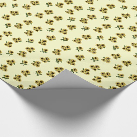 Sonnenblumen Gemustertes Geschenkpapier (Ecke)
