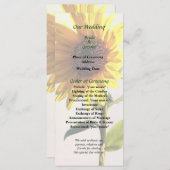 Sonnenblumen genießen das Sonnenhochzeitprogramm Programm (Vorne/Hinten)