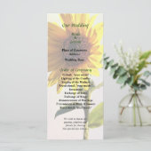 Sonnenblumen genießen das Sonnenhochzeitprogramm Programm (Stehend Vorderseite)