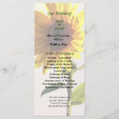 Sonnenblumen genießen das Sonnenhochzeitprogramm Programm (Vorderseite)