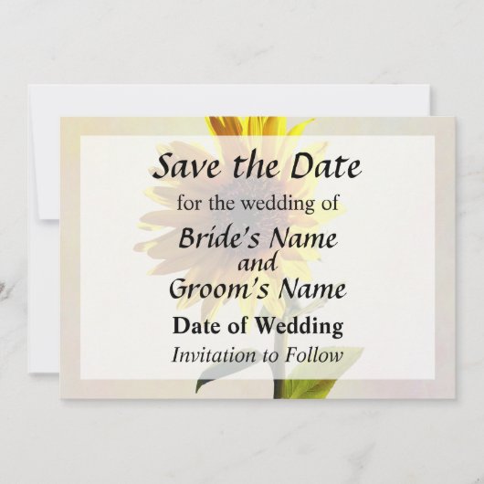 Sonnenblumen Genießen Sie die Sonne Save the Date (Vorderseite)
