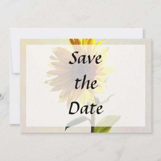 Sonnenblumen Genießen Sie die Sonne Save the Date (Rückseite)