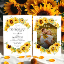 Sonnenblumen Geometrisches Herbst-Foto Hochzeit