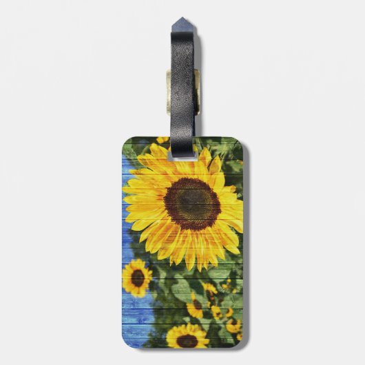 Sonnenblumen Gepäckanhänger (Rückseite vertikal)