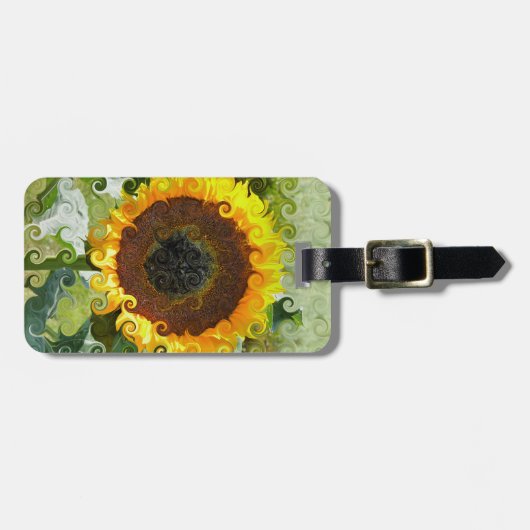 SONNENBLUMEN GEPÄCKANHÄNGER (Vorderseite horizontal)