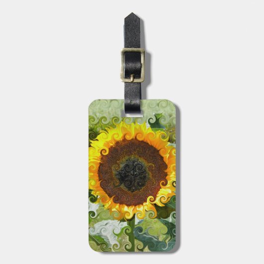 SONNENBLUMEN GEPÄCKANHÄNGER (Vorderseite vertikal)