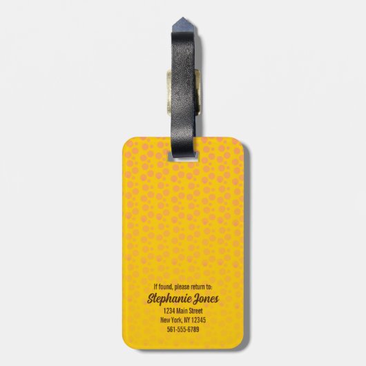 Sonnenblumen Gepäckanhänger (Rückseite vertikal)