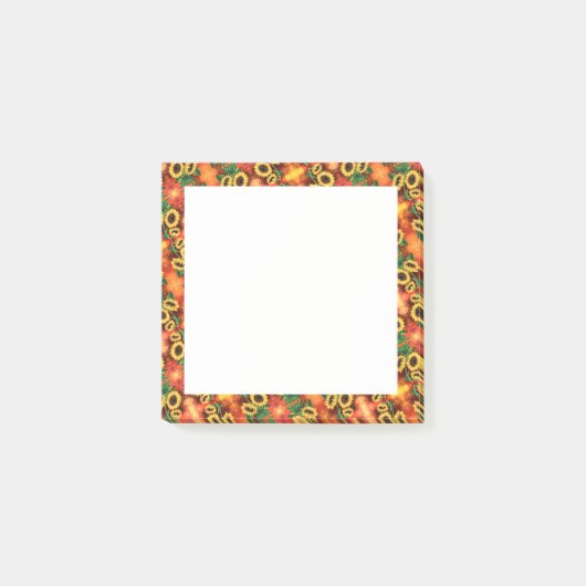 Sonnenblumen Gerahmt Post it Notes Post-it Klebezettel (Vorderseite)
