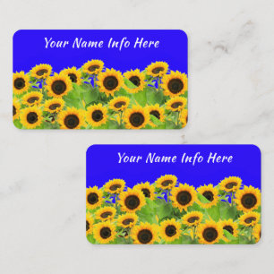 Sonnenblumen Geschäftskarten Personalisierter Text Visitenkarte