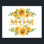 Sonnenblumen Geschenk für Mama Muttertag Geburtsta Poster<br><div class="desc">Erzähl Mama,  wie besonders sie mit dieser anpassbaren Sonnenblumen-MAMA ist das Herz unseres Familienposters,  das gerahmt sein kann. Sie können beide Sets bearbeiten,  um zu sagen,  was immer Sie möchten. Das Poster ist in vielen Größen erhältlich.</div>