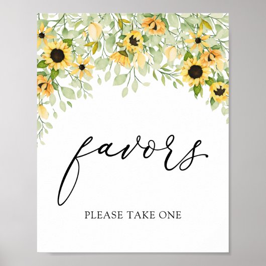 Sonnenblumen Geschenke Schild (Vorne)