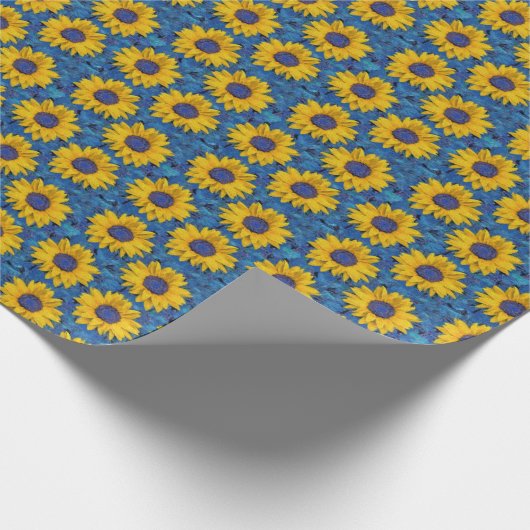 Sonnenblumen Geschenkpapier (Ecke)