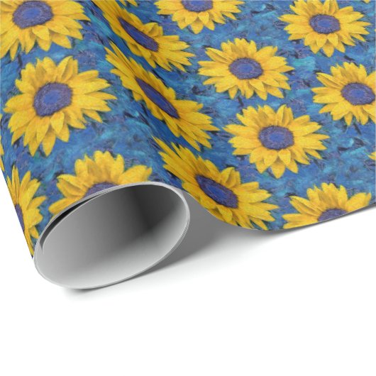Sonnenblumen Geschenkpapier (Rolleneckpunkt)
