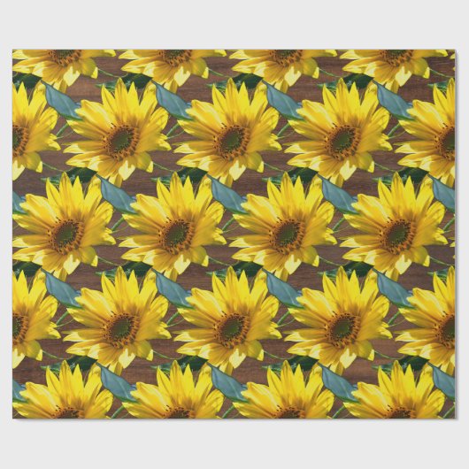Sonnenblumen Geschenkpapier (Flach)