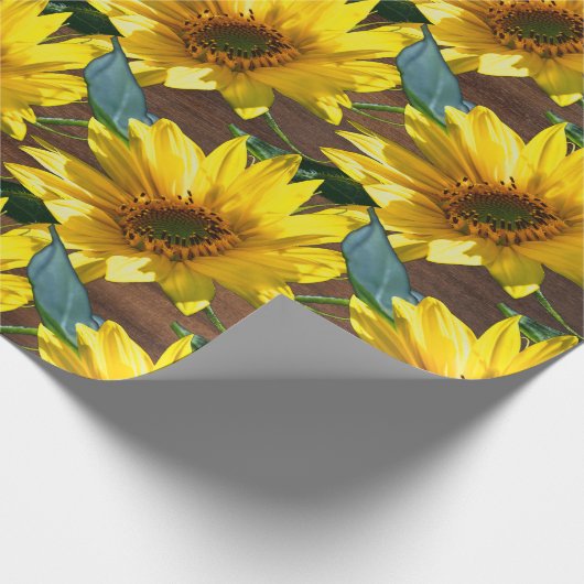 Sonnenblumen Geschenkpapier (Ecke)