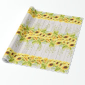 Sonnenblumen Geschenkpapier (Ungerollt)