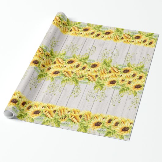 Sonnenblumen Geschenkpapier (Ungerollt)
