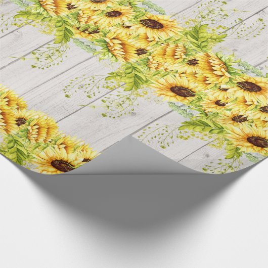 Sonnenblumen Geschenkpapier (Ecke)
