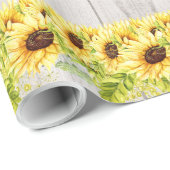 Sonnenblumen Geschenkpapier (Rolleneckpunkt)