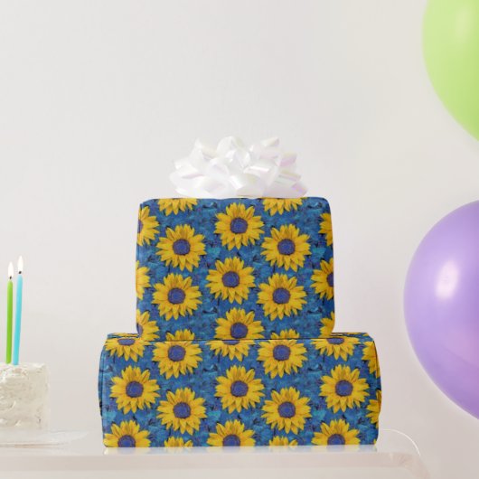 Sonnenblumen Geschenkpapier (Partygeschenke)
