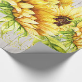 Sonnenblumen Geschenkpapier (Ecke)