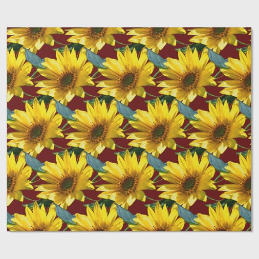 Sonnenblumen Geschenkpapier (Flach)