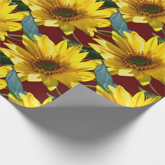 Sonnenblumen Geschenkpapier (Ecke)