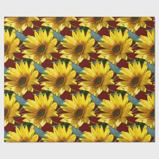 Sonnenblumen Geschenkpapier (Saum)