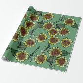 Sonnenblumen Geschenkpapier (Ungerollt)