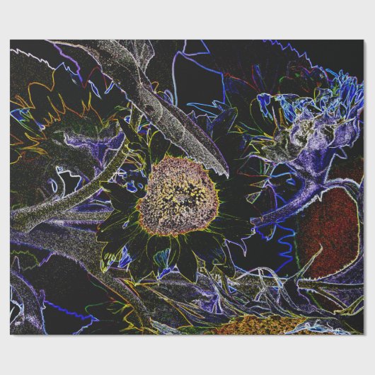 SONNENBLUMEN GESCHENKPAPIER (Flach)