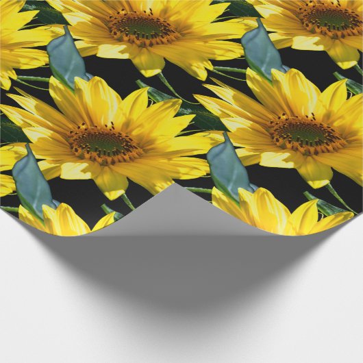 Sonnenblumen Geschenkpapier (Ecke)