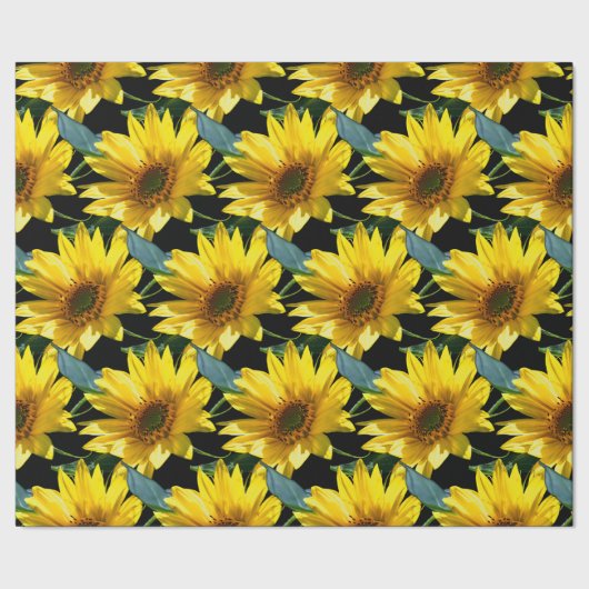 Sonnenblumen Geschenkpapier (Saum)