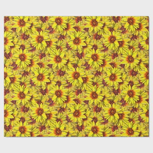Sonnenblumen-Geschenkpapier Geschenkpapier (Saum)