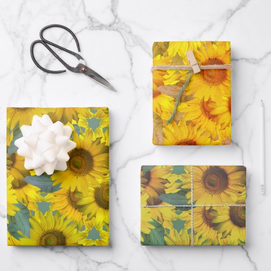 Sonnenblumen ! geschenkpapier set (Vorderseite)