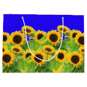 Sonnenblumen-Geschenktasche Große Geschenktüte (Rückseite)