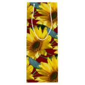 Sonnenblumen Geschenktüte Für Weinflaschen (Rückseite)