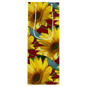 Sonnenblumen Geschenktüte Für Weinflaschen (Vorderseite)