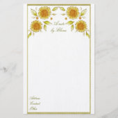 Sonnenblumen Geschirr Briefpapier (Vorderseite)