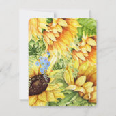 Sonnenblumen Geschirr / Einladungen (Vorderseite)